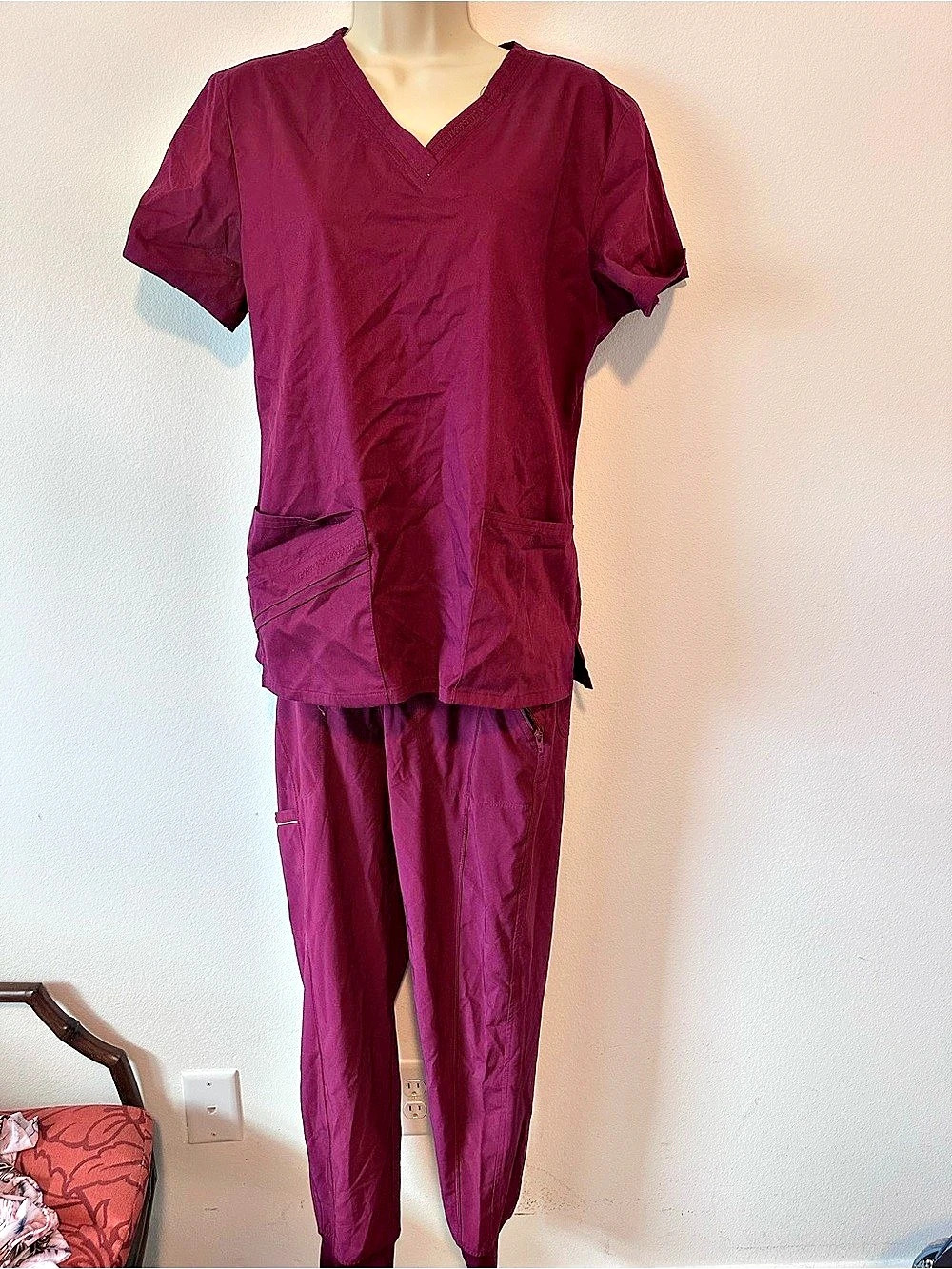 Cherokee Luxe scrub set Purple Scrub Set Size Small
